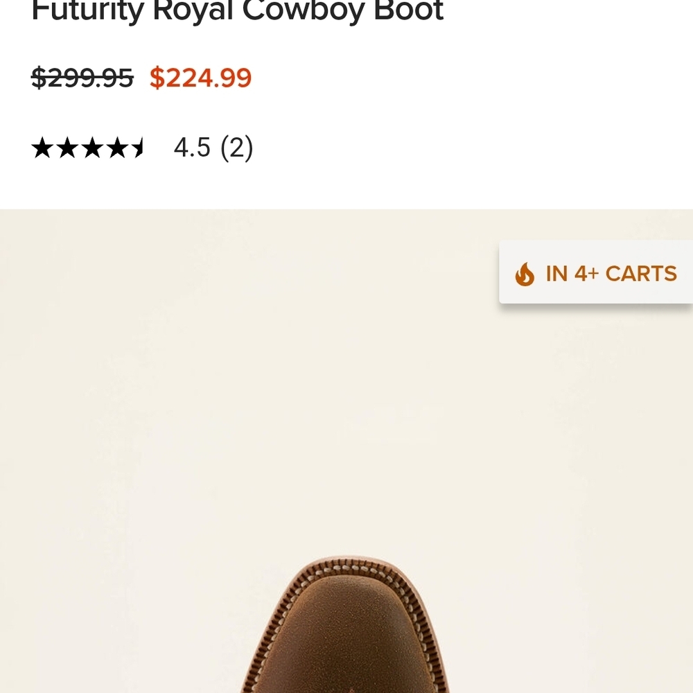 Ariat Futurity Royal Cowboy Boot - Brown and Tan - Picture 4 of 6